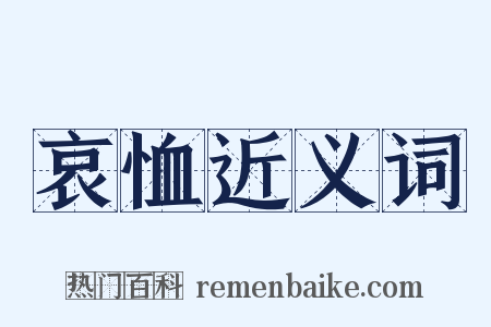 哀恤近义词是什么意思的图片